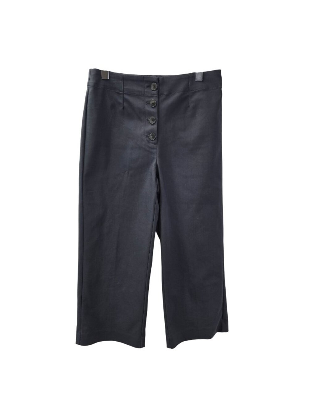 Loft High Waist Button Fly Cropped Trouser Pants Size 8 Petite